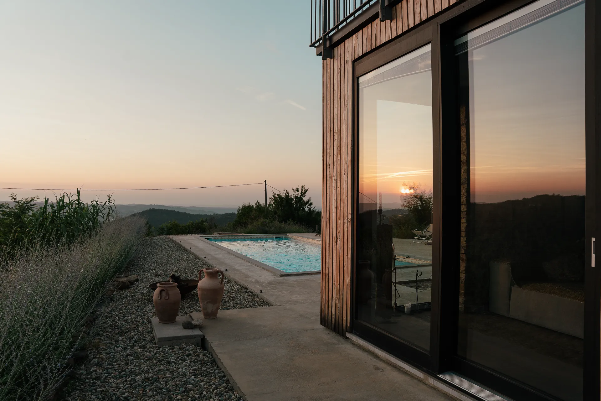 The pool at golden hour