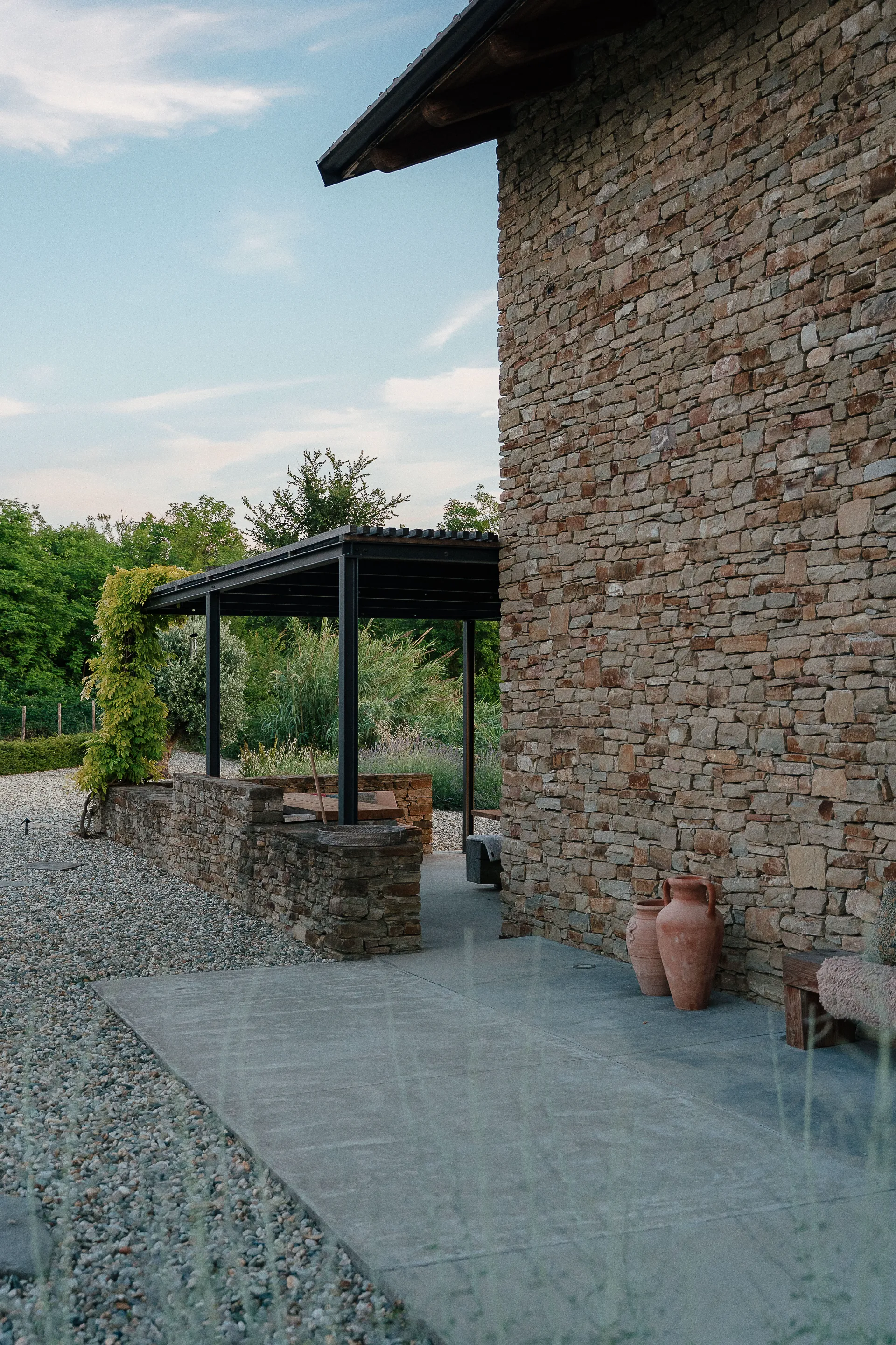Stone walls and terracotta